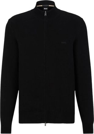 HUGO BOSS Stijlvol Gebreid Vest - Heren - Vesten - Zwart - XL - Truien & Vesten