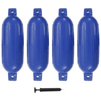 vidaXL Parachoques Para Barco 4 Unidades Pvc Azul 58,5x16,5 Cm Vidaxl