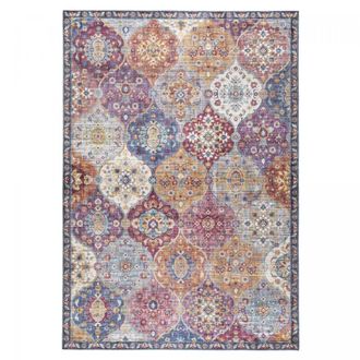 Un amour de tapis Alfombra oriental muy fina, estampado oriental, multicolor 200x290