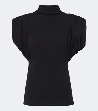 MUGLER Top in misto lana a collo alto