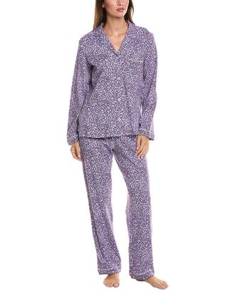Carole Hochman 2pc Notch Top & Pant Set