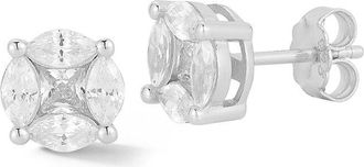 Glaze Jewelry Silver Cz Earrings