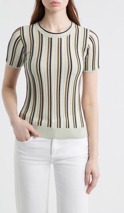 Rag & Bone Victoria Stripe Rib Knit Top in Blue Multi at Nordstrom, Size Xx-Small