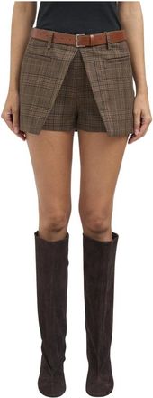 Dondup Bermuda Nelly Regular-Fit - Dames - Korte Broeken - Bruin - S - Korte Broeken