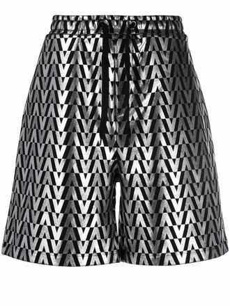 Valentino Garavani Shorts con monogramma - Nero