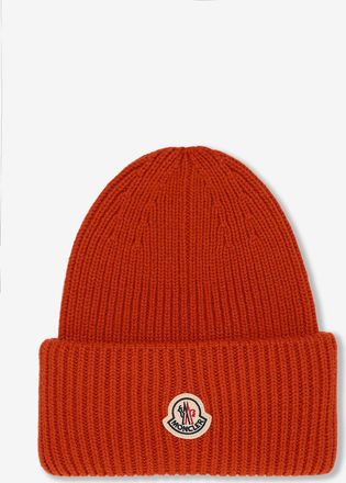 Moncler Strickm&uuml;tze mit besticktem Logo