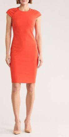 Calvin Klein Cap Sleeve Sheath Dress in Ginger at Nordstrom Rack, Size 10