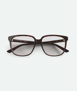 Bottega Veneta Classic Square Eyeglasses - Brown - Unisex - 100% Eastman Acetate Renew & Including 27% Recycled Material