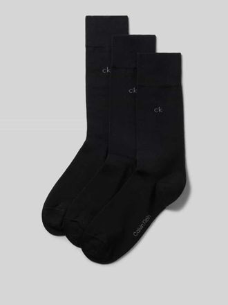 Calvin Klein Socken aus Baumwoll-Mix im 3er-Pack in Black, Gr&ouml;&szlig;e 39-42