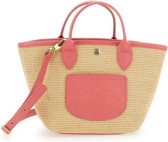 Longchamp Le Pliage Xs Pink Handbag With Logo Embossed On The Front In Fabric And Leather Blend