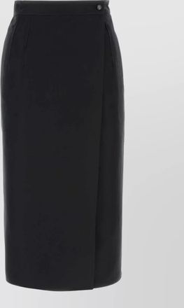 Bottega Veneta cotton silk midi wrap skirt