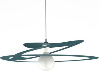 Lumicom Dilate Sospensione, 1X E27, max 42W, metallo, blu mediterraneo, D.60cm - Lumicom