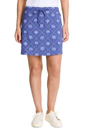 Tommy Bahama Abby Getaway Frond Print Skort in Sanibel Blue at Nordstrom, Size X-Small