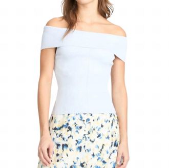 Tanya Taylor Zhuri Knit Top In Ballard Blue