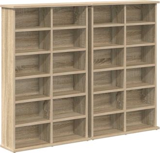 vidaXL Cabinet Para Cds 2 Uds. Roble Sonoma 60 X 17 X 92 Cm Vidaxl