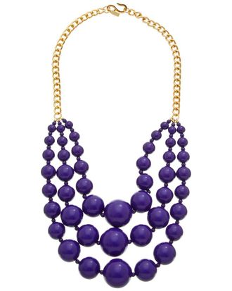 Kenneth Jay Lane Plated Multi Row Necklace