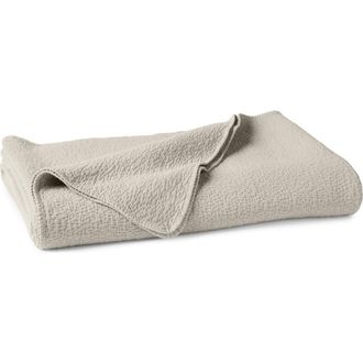 Coyuchi Cascade Organic Cotton Matelass&eacute; Blanket in Stone at Nordstrom, Size Full