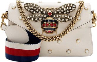 Gucci Pearl Bee Broadway Mini Shoulder Bag (Authentic Pre-Loved)