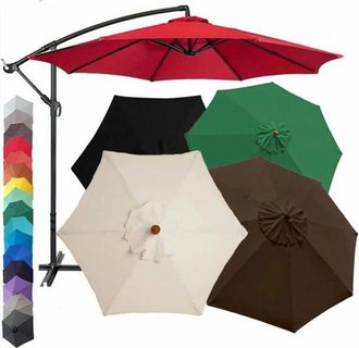OEM Funda De Repuesto Para Sombrilla De 8 Varillas, Toldo De Repuesto Para Sombrilla, 3 M De Di&aacute;metro / Toldo Redondo (rojo)