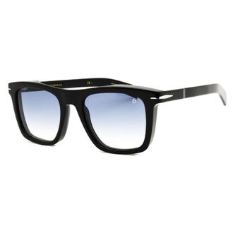 David Beckham Sunglasses Square Full Rim, Black Silver Frame And Dark Blue Gradient Lens Db7000/s0Bsc08