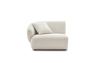 Castlery White Boucle Left Corner Sofa | Auburn by Castlery, Modular Lounge, Tightback Armrests