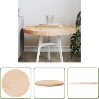vidaXL vidaXL Tavolo da pranzo in legno - Piano Tavolo Rotondo &Oslash;50x3 cm in Legno Massello di Pino