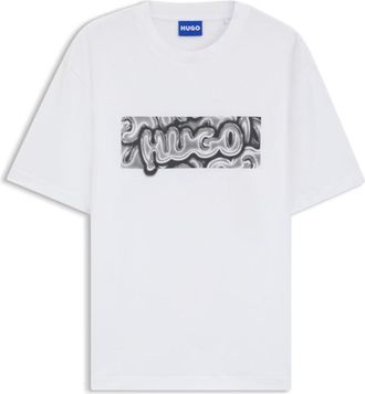 HUGO BOSS All-gender cotton-jersey T-shirt with graphic print