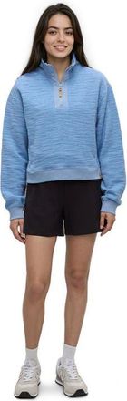 tentree Elkhorn 1/4 Zip in Lakeside/stone Flash Stripe at Nordstrom, Size X-Large