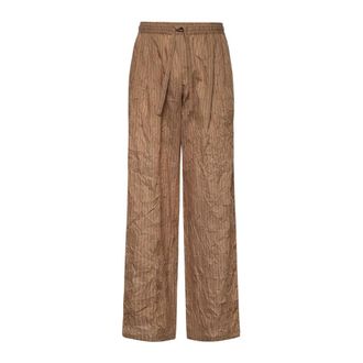 Dolce & Gabbana Wide Trousers, male, Brown, Size: M Vanity Trousers