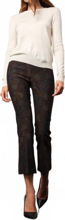 Avenue Montaigne Leo Flare Cut Pants In Shell Print
