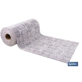 cofan Rotolo di moquette vinilica (15 metri) larga 50 cm con effetto marmorizzato grigio