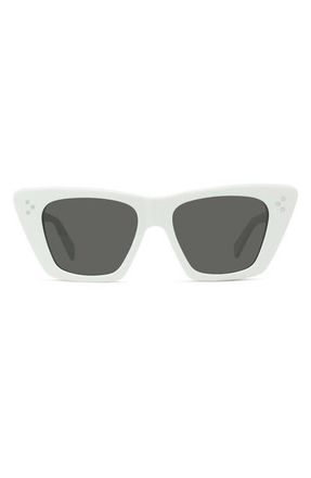 Celine 51mm Cat Eye Sunglasses in Ivory /Smoke at Nordstrom