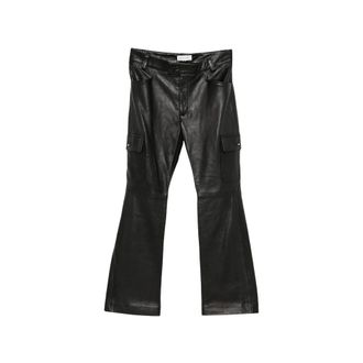 Ernest W. Baker Leather Trousers, male, Black, Size: L Leather Pant