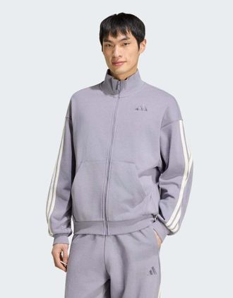 adidas adidas Performance - Kit - Top sportivo color ardesia con 3 strisce bianco sporco-Grigio