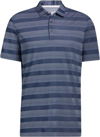adidas Mens adidas SS22 Stripe Printing Short Sleeve Blue Polo Shirt HE2298