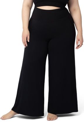 Kindred Bravely Wide Leg Maternity & Postpartum Lounge Pant in Black at Nordstrom, Size X-Large