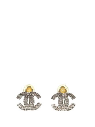 Chanel 2000 Silver Plated CC Clip on Earrings costume earrings - Argento
