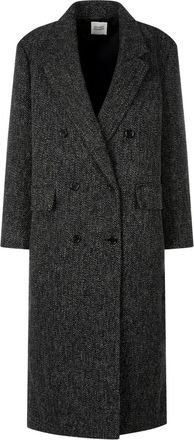 TOMBOY Chesterfield jas met dubbele rij knopen - Zwart