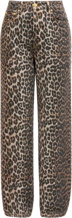 Ganni Lari Jeans mit Leopardenmuster