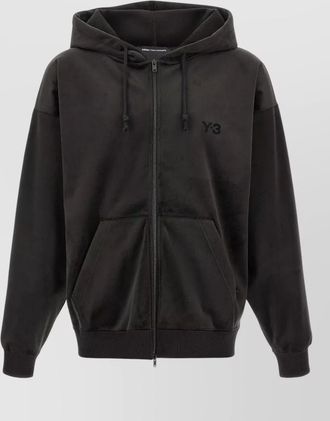 Yohji Yamamoto corduroy zip up hoodie