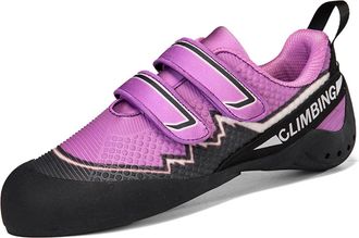 Generic Unisex Anti-Slip Wear-Resistant Climbing Shoes - Outdoor Lightweight Bouldering Climbing Training Shoes for Women (Black and Purple,6.5)