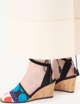 Valentino Garavani Zeppa La Cruisette In Canvas Optical Pois 75Mm Donna MULTICOLOR 37.5