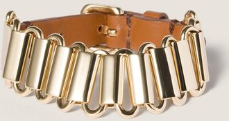 Miu Miu Metal and leather bracelet