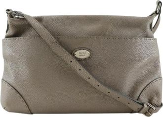 Fendi Pre-owned Selleria Leren Schoudertas - Dames - Vintage Schoudertas - Grijs - ONE Size - Leer - Vintage