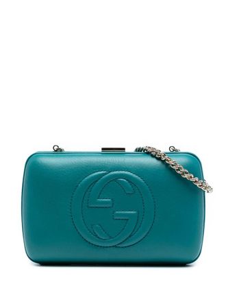 Gucci Borsa a tracolla Soho in pelle con catena 2016-2025 - Blu