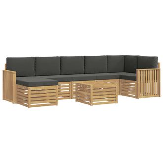 vidaXL Conjunto De Sof&aacute;s De Exterior 8 Pcs Blanco Y Antracita Vidaxl