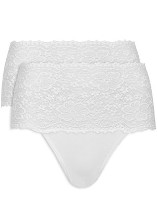 Nina Von C. Taillenslip NINA VON C. Millefleurs, Damen, Gr. 38, weiss (wei&szlig;), Obermaterial: 52% Viskose, 40% Modal, 8% Elasthan, unifarben, k&ouml;rpernah, Unterhosen 