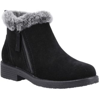 Hush Puppies Marnie Suede Womens Black Winter Ankle Boots - Size UK 8