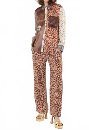 Me369 Bailey Straight Pants In Chocolate