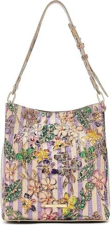 Brahmin Celina Shoulder Womens Handbags Pinstripe Petals, Leather
